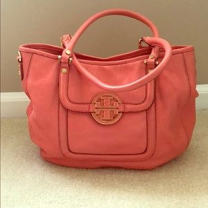 Tory Burch coral handbag